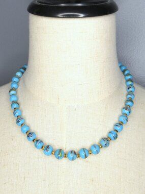 Vintage lampwork bead necklace